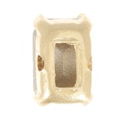 Cristal engaste Aurora A4610 Octágono Step Cut 6x4 mm - Dorado - Cristal x1