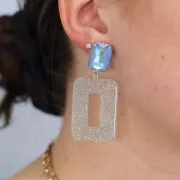 Aurora Octágono Cabujón A4627 18x13 mm - Cristal Naranja Eléctrico x1