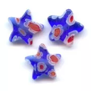 Estrellas Millefiori 10 mm Marina x5