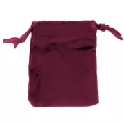 Estuche de terciopelo fino para joyas 80x100 mm - Burdeos x1