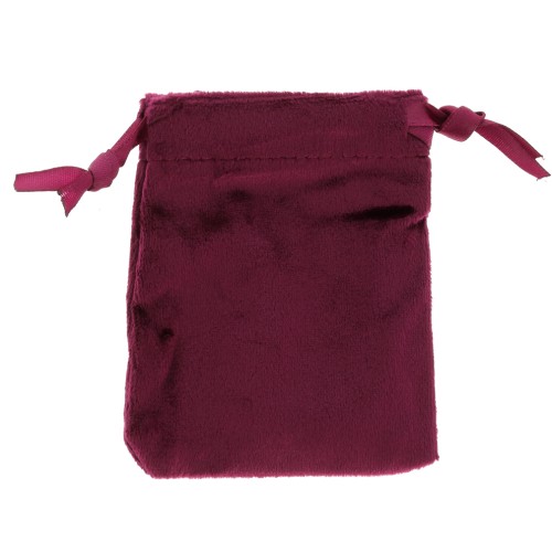 Estuche de terciopelo fino para joyas 80x100 mm - Burdeos x1