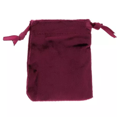 Estuche de terciopelo fino para joyas 80x100 mm - Burdeos x1