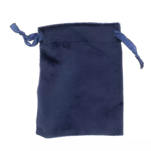 Estuche de terciopelo fino para joyas 80x100 mm - Azul noche x1