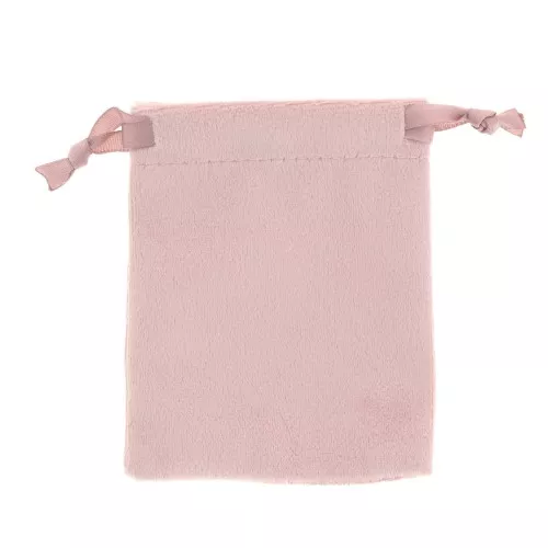 Estuche de terciopelo fino para joyas 80x100 mm - Rosa viejo x1
