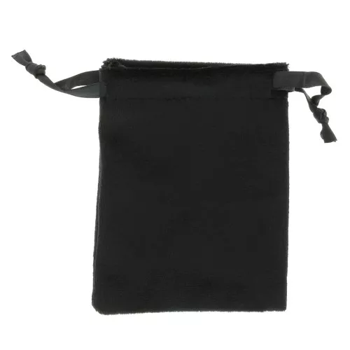 Estuche de terciopelo fino para joyas 80x100 mm - Negro x1
