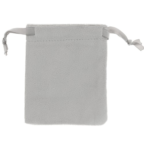 Estuche de terciopelo fino para joyas 80x100 mm - Gris x1