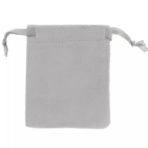 Estuche de terciopelo fino para joyas 80x100 mm - Gris x1