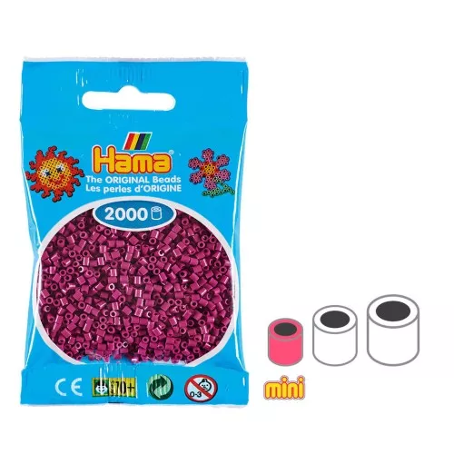 Hama MINI 2.5 mm perlas de planchar - Ciruela (n°82) x2000