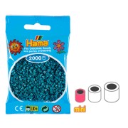 Perlas de planchar Hama MINI 2,5 mm - Azul petróleo (n°83) x2000|raw }}