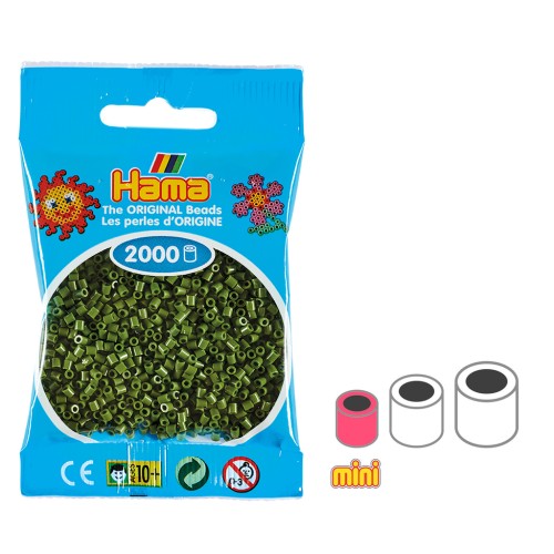 Perlas de planchar Hama MINI 2,5 mm - Verde oliva (n°84) x2000