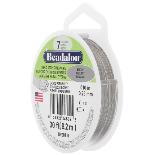 Hilo de Acero 7 hebras - Beadalon - 0.25 mm x9,2 m