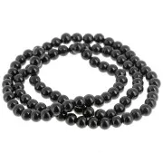 Cuentas redondas 4.5 mm - imitación gema Jade - Negro x39cm