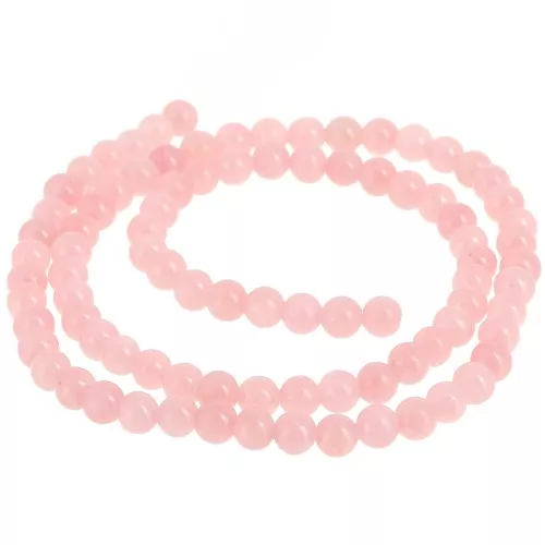 Cuentas redondas 4.5 mm - imitación gema Jade - Rosa viejo x39cm