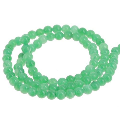 Cuentas redondas - imitación gema Jade - Verde x39cm