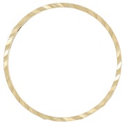 Anillas para montar y tejer redondas trabajadas 16 mm - Latón bruto x50