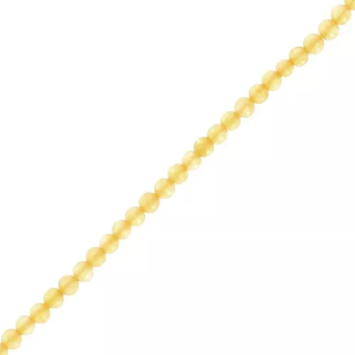 Cuenta de gema redonda 2.5mm - Jade tintado - Amarillo x38cm