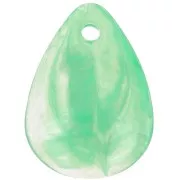 Pétalos de flor lisos de 17 mm en acrílico - Mármol verde x15