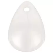 Pétalos de flor lisos de 17 mm en acrílico - Blanco nacarado x15