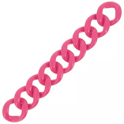 9 eslabones acrílicos 39x34 mm para la creación de pulseras - Candy Pink x22cm