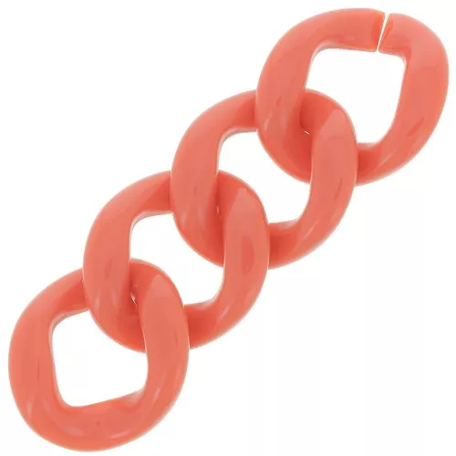 Eslabón acrílico trenzado ovalado 39x34 mm - Ladrillo x1
