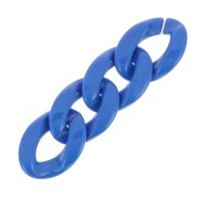 Eslabón acrílico trenzado ovalado 29x21 mm - Azul eléctrico x1|raw }}