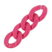 Eslabón Acrílico Ovaladoado Retorcido 29x21 mm - Rosa Caramelo x1