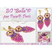 Cuentas de cristal Piros® by Puca® 2x5 mm - Chatoyant Hot Pink x10g