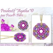 Cuentas de cristal Piros® by Puca® 2x5 mm - Burdeos pastel x10g