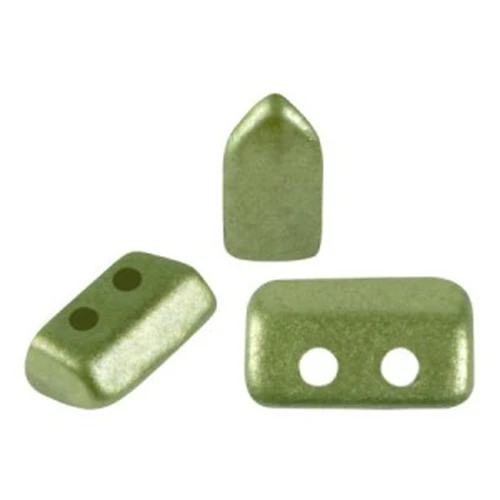 Cuentas de cristal Piros® by Puca® 2x5 mm - Olivino pastel x10g