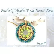 Cuentas de cristal Piros® by Puca® 2x5 mm - Olivino pastel x10g