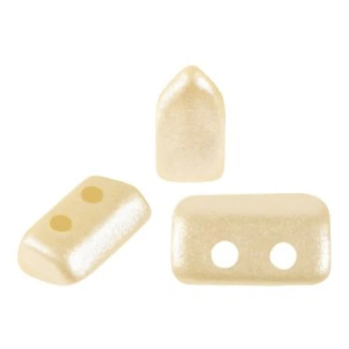 Cuentas de cristal Piros® by Puca® 2x5 mm - Crema pastel x10g