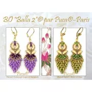 Cuentas de cristal Piros® by Puca® 2x5 mm - Crema pastel x10g