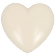Cuenta corazón 26x27 mm en resina opaca - Crudo x1|raw }}