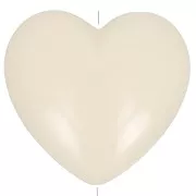 Cuentas - Cuenta corazón 26x27 mm en resina opaca - Crudo x1 Cuenta corazón 26x27 mm en resina opaca - Crudo x1