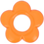 Colgante Flor Resina Transparente 21mm - Naranja x1|raw }}