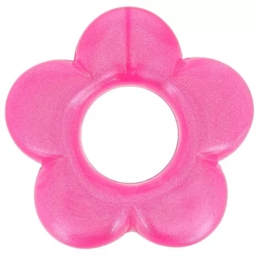 Colgante Flor 21 mm en Resina Opaca - Fucsia Nacarado x1