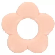 Colgante flor de resina opaca 21 mm - Peach x1