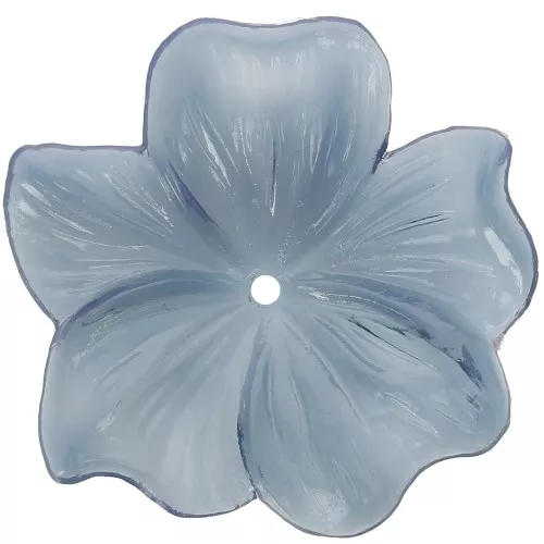 Cuenta flor de resina transparente de 23 mm - Azul oscuro x1