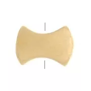 Cuenta pajarita plana 5x7 mm - Chapado de oro 3 micras x1