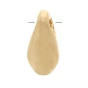 Cuenta plana en forma de daga de 8x4 mm - Chapada en oro de 3 micras x1