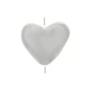 Cuenta Corazón Plano 5x5.5 mm - De plata 925 x1