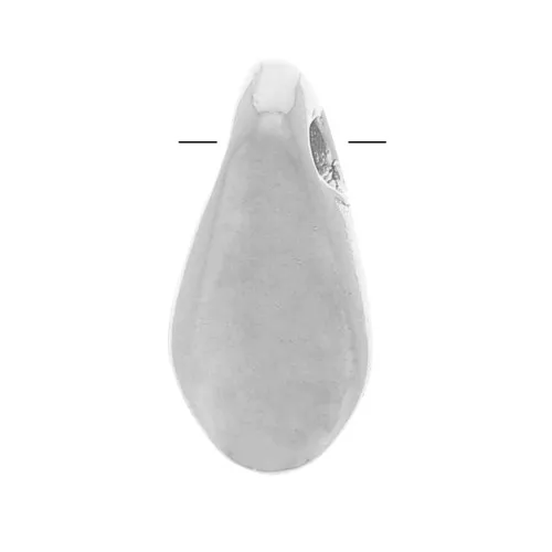 Cuenta Daga Plana 8x4 mm - De plata 925 x1