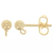 Pendientes 4 mm - Dorado x20