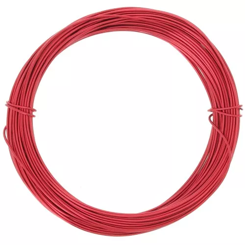 Alambre de aluminio anodizado 0,8 mm - Rojo x10m