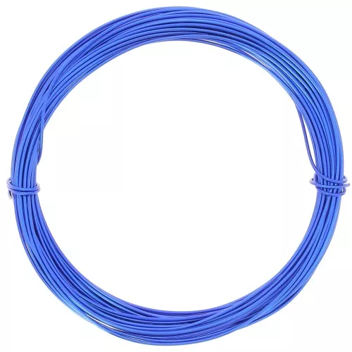 Alambre de aluminio anodizado 0,8 mm - Azul eléctrico x10m