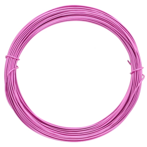 Alambre de aluminio anodizado 0,8 mm - Rosa x10m