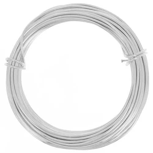 Alambre de aluminio anodizado 1,5 mm - Plata x10m