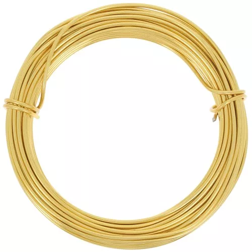 Alambre de aluminio anodizado 1,5 mm - Dorado x10m