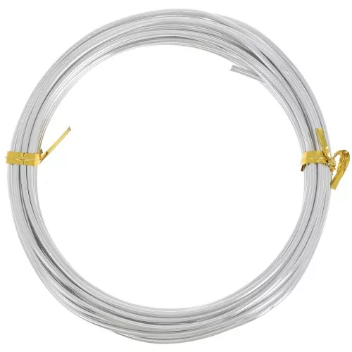 Alambre de aluminio anodizado 2 mm - Plata x5m