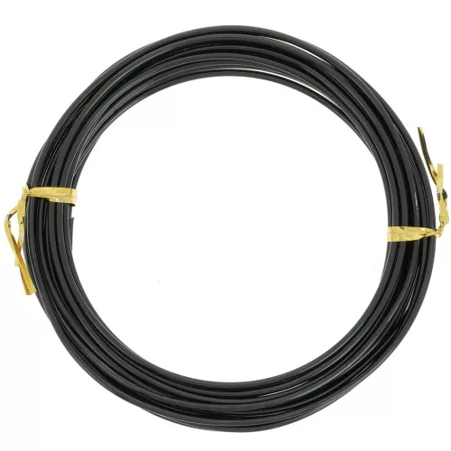 Alambre de aluminio anodizado 2 mm - Negro x5m
